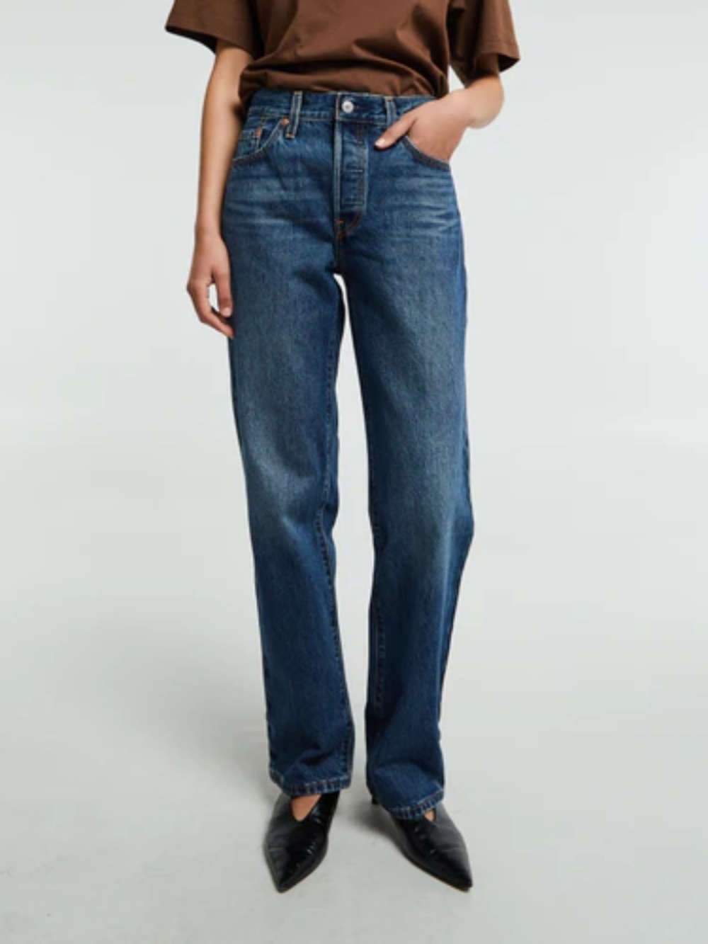 Brand New LEVI'S 501 90's MID RISE Medium Wash Boyfriend Jeans 29 W